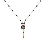 Obsidian Night Set,Delicate Necklace,Ash 