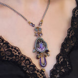 Purple Passion Set,Beaded Pendant Necklace,Virtue 