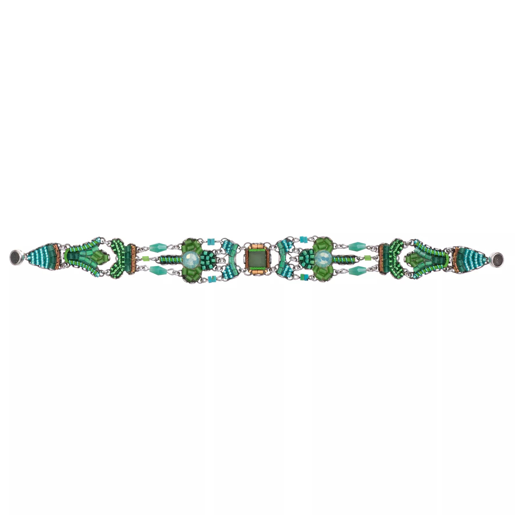 Green Beaded Bracelet Grassland Set, Meadow