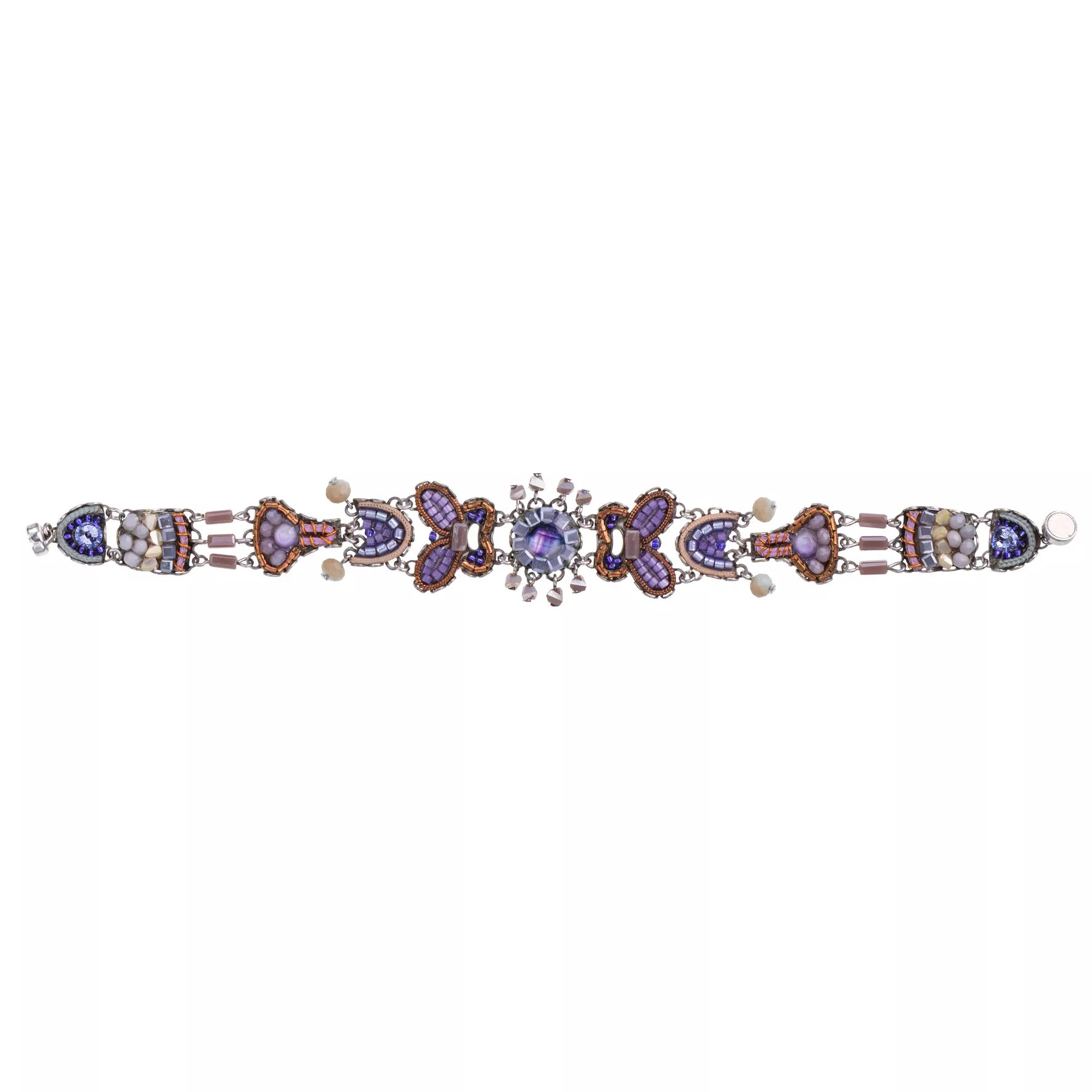 Purple Beaded Bracelet Plum Blossom Set, Plum