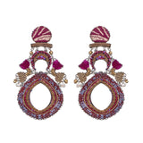 Red Bold Earrings Ancient Royalty Set, Vinaya