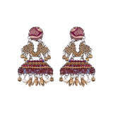 Red Stylish Earrings Ancient Royalty Set, Ailani