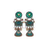 Green Timeless Earrings Royal Velvet Set, Hikaru