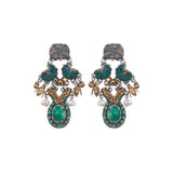 Green Chic Earrings Royal Velvet Set, Solvi