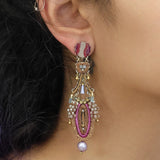 Berry Blush Set, Navia Earrings