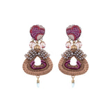 Berry Blush Set, Duska Earrings
