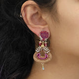 Berry Blush Set, Duska Earrings