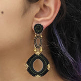 Gilded Black Set, Velmira Earrings