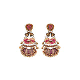 Plum Wine Set, Statement Beaded Earrings, Prunos