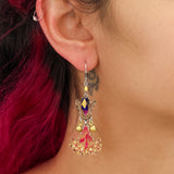 Plum Wine Set, Hanging  Earrings, Lirio