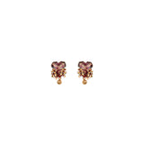 Plum Wine Set, Stud Beaded Earrings, Baika