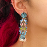 Summer Skies Set, Artisan Beaded Earrings, Spark