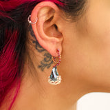 Summer Skies Set, Beaded Drop Earrings, Starlight