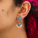 Summer Skies Set, Handmade Earrings, Moonlight