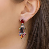 Crimson Fire Set,Delicate Earring,Feu 