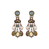 Vintage Gold Set,Statement Earring,Prato 