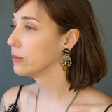 Vintage Gold Set,Artistic Earring,Midori 
