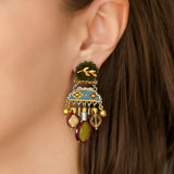 Vintage Gold Set,Artistic Earring,Midori 