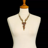 Gold Festive Necklace Royal Gold Set, Oriana jewelry bust H3481B