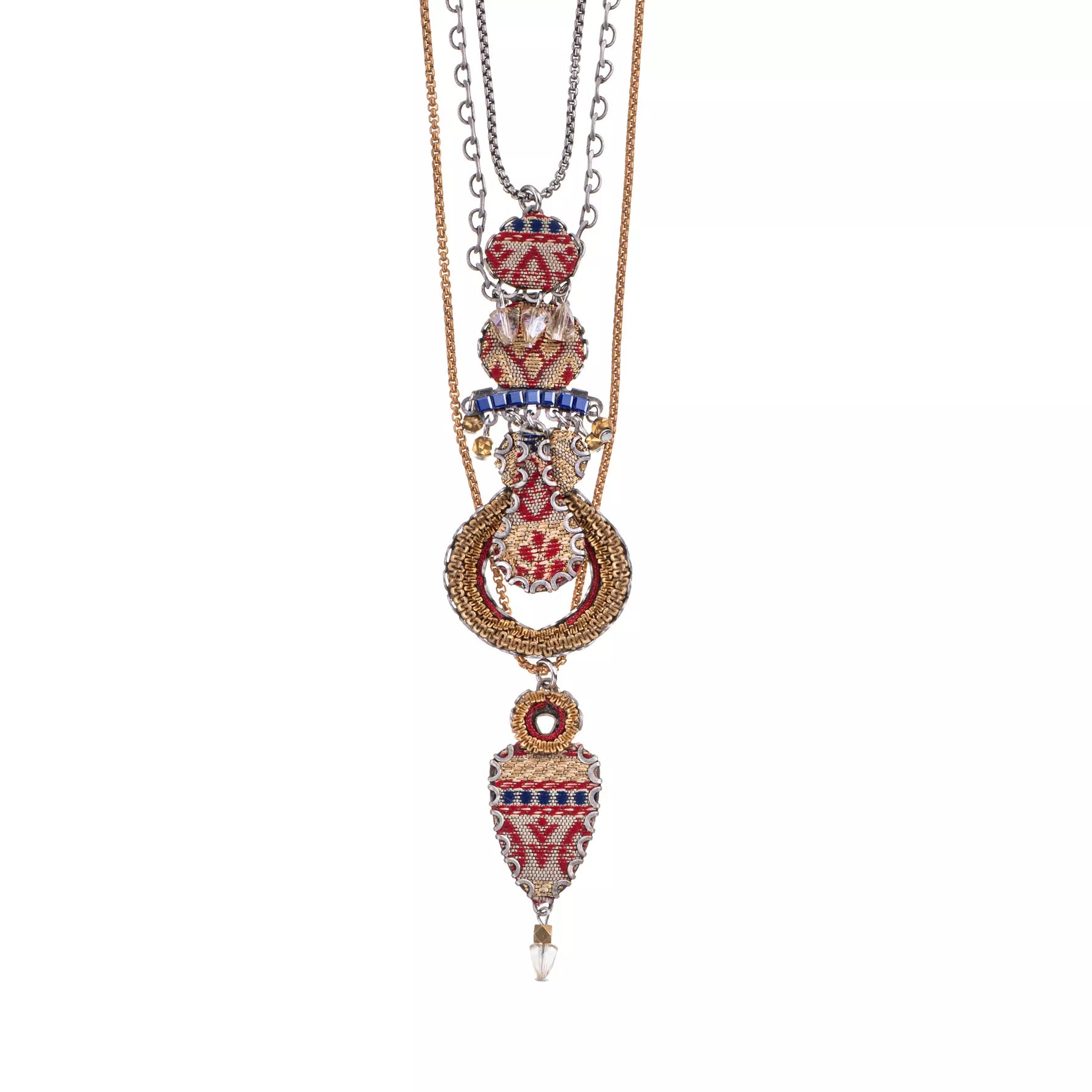 Gold Long Necklace Royal Gold Set, Jin