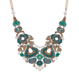 Green Festive Necklaces Royal Velvet Set, Lmara