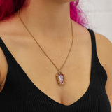 Plum Wine Set, Elegant Pendant Necklace, Snowbloom