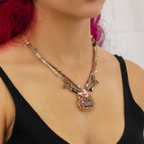 Plum Wine Set, Custom Necklace, Hakubai