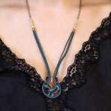 Ocean Abyss  Set,Long Pendant Necklace, Fondo