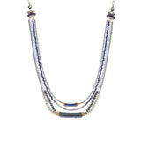 Mid Season Set, Blue Beaded Toho Necklace