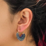 Mid Season Set, Blue Hoop Chooli Earrings
