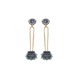 Mid Season Set, Blue Long Anil Earrings