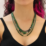 Mid Season Set, Green Beaded Ayana Necklace