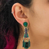 Mid Season Set, Long Festive Talah Earrings