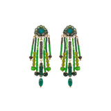 Mid Season Set, Long Beaded Bela Earrings