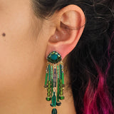Mid Season Set, Long Beaded Bela Earrings