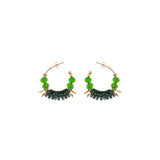 Mid Season Set, Hoop Beaded Oba Earrings