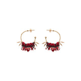 Mid Season Set, Red Hoop Tiva Earrings