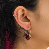 Mid Season Set, Red Hoop Tiva Earrings