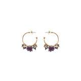 Mid Season Set, Purple Hoop Ube Earrings
