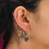Mid Season Set, Purple Hoop Ube Earrings
