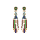 Mid Season Set, Long Boho Beaded Onida Earrings