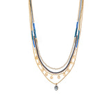 Mid Season Set, Blue - Gold Takala Necklace