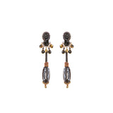 Mid Season Set, Long Beaded Koa Earrings