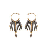 Mid Season Set, Black Hoop Asha Earrings