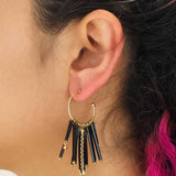 Mid Season Set, Black Hoop Asha Earrings