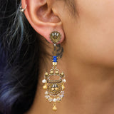 Gold Chandelier Earrings Gold Totem Set, Flavia