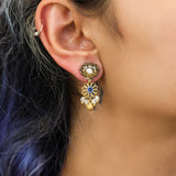 Gold Flower Earrings Gold Totem Set, Althea