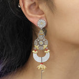 Metal Bloom Set, Floira Earrings