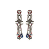 Twinkle Set, Metal Long Earrings, Pewter