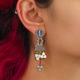 Twinkle Set, Artisan Metal Earrings, Platine